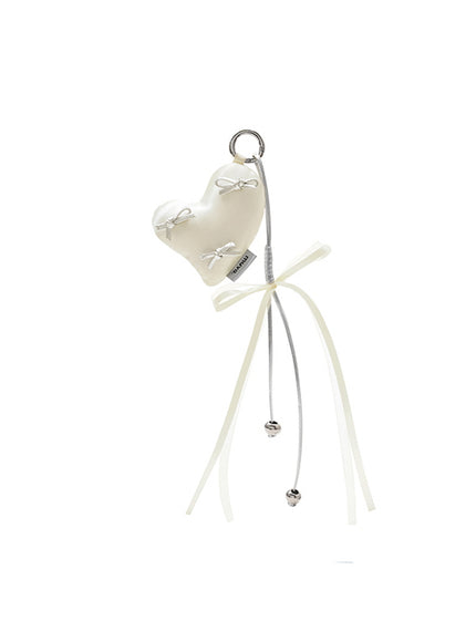 Ribbon Kiss Heart Bag Charm