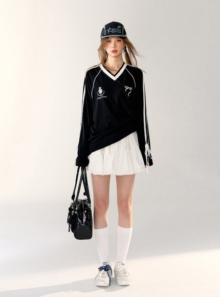 Soft Pleated Mini Skirt - White