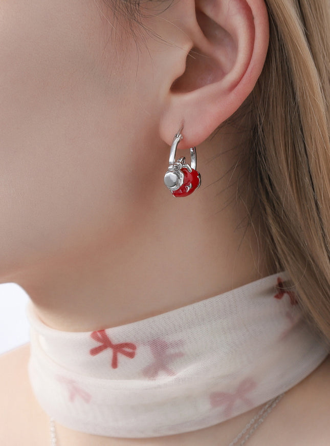 Beatcore Apple Hoop Earrings