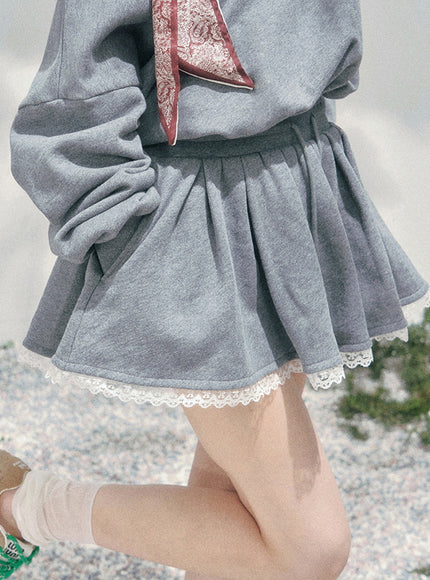 Bow Off-Shoulder Sweatshirt Dress