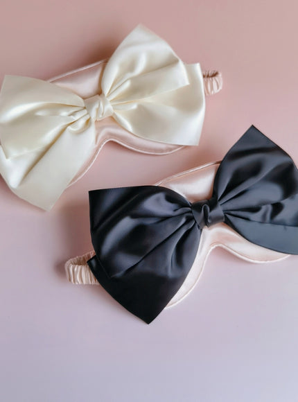 Grande Bow Satin Eye Mask