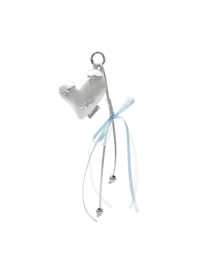 Ribbon Kiss Heart Bag Charm