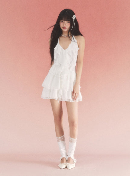 Ruffled Sleeveless Mini Dress