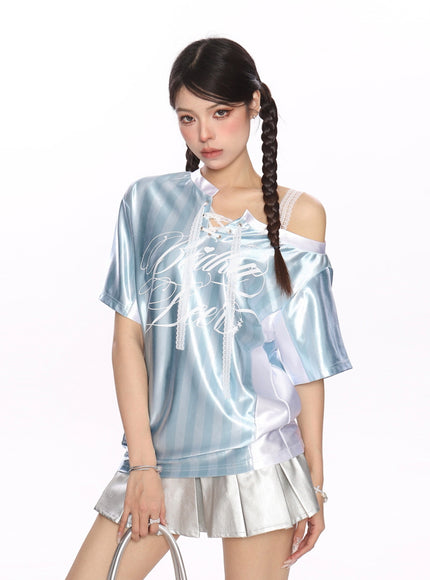 Metallic Off-Shoulder Top