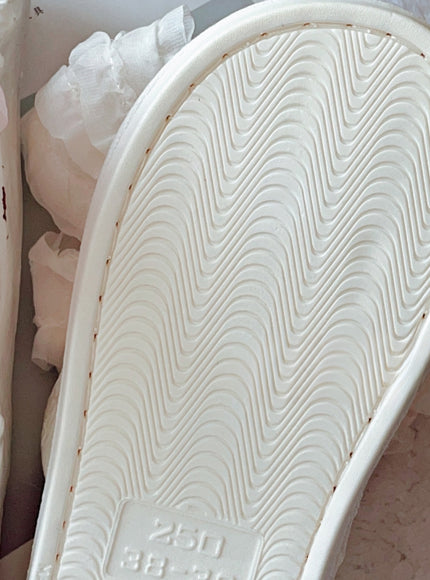 Ruffle Lace Home Slippers