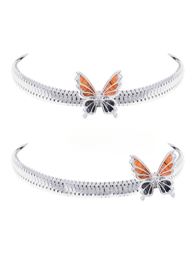 Two-Tone Butterfly Plate Choker