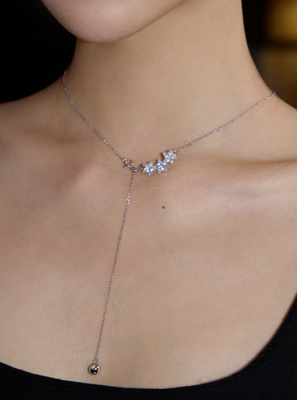 Petal Cluster Y-Drop Necklace