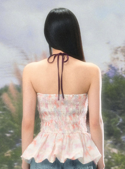 Floral Peplum Camisole Top