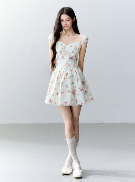 Floral Corset Mini Dress
