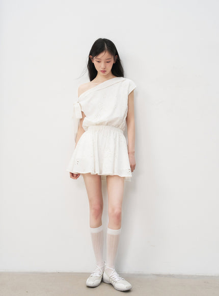 Eyelet Mini Dress