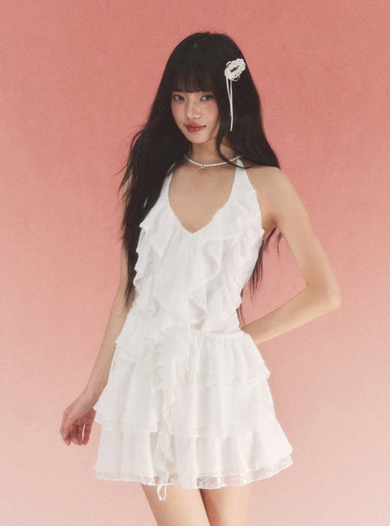 Ruffled Sleeveless Mini Dress