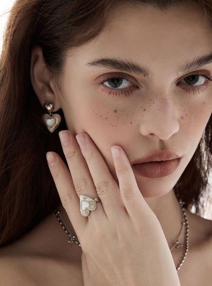 Lueur Heart Open Ring