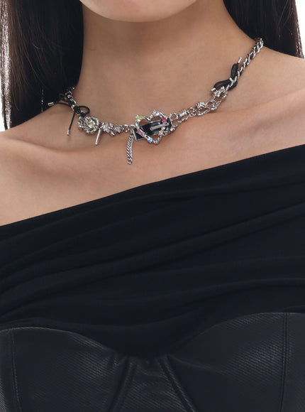 Prism Punk Chain Necklace/Prism Punk Earrings