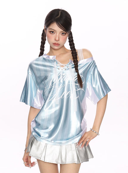 Metallic Off-Shoulder Top