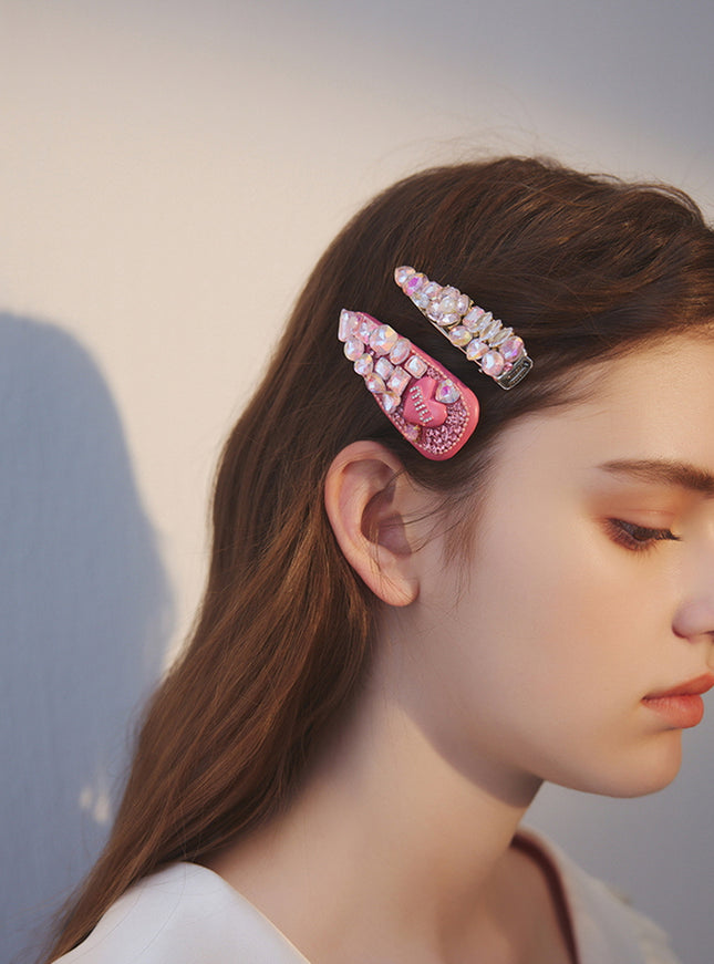 Kitsch Gem Heart Hair Clip