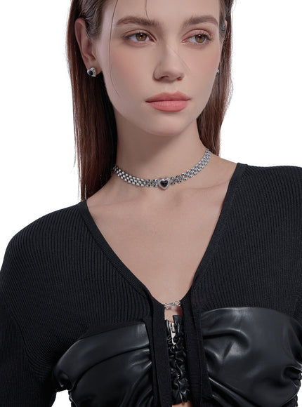 Metal Heart Chain Choker