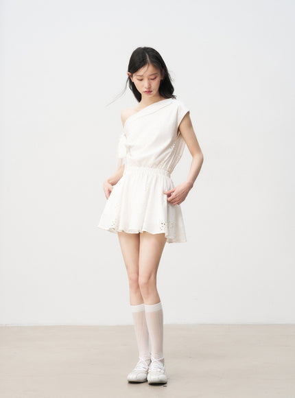 Eyelet Mini Dress