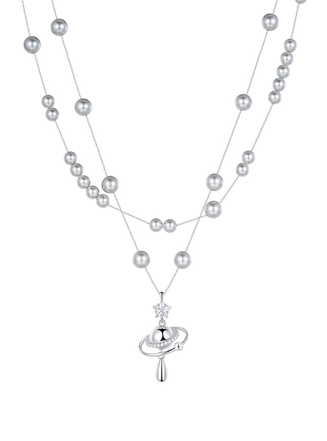 Nova Pearl Layered Necklace