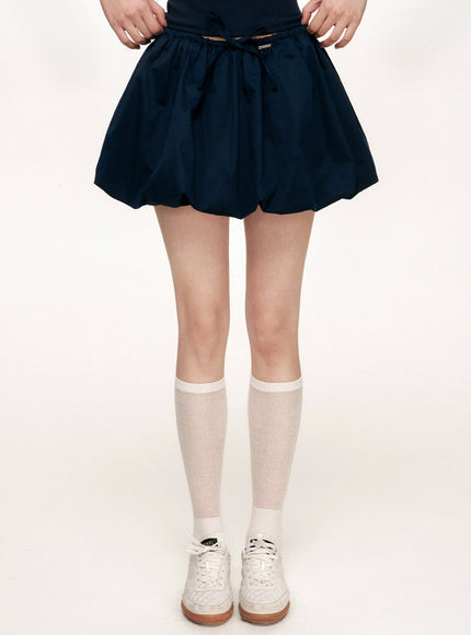 Voluminous Drawstring Bubble Skirt