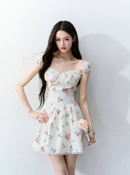 Floral Corset Mini Dress