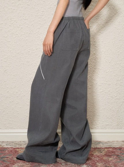 Drawstring Wide-Leg Pants