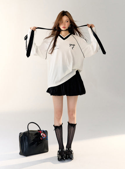 Soft Pleated Mini Skirt - Black