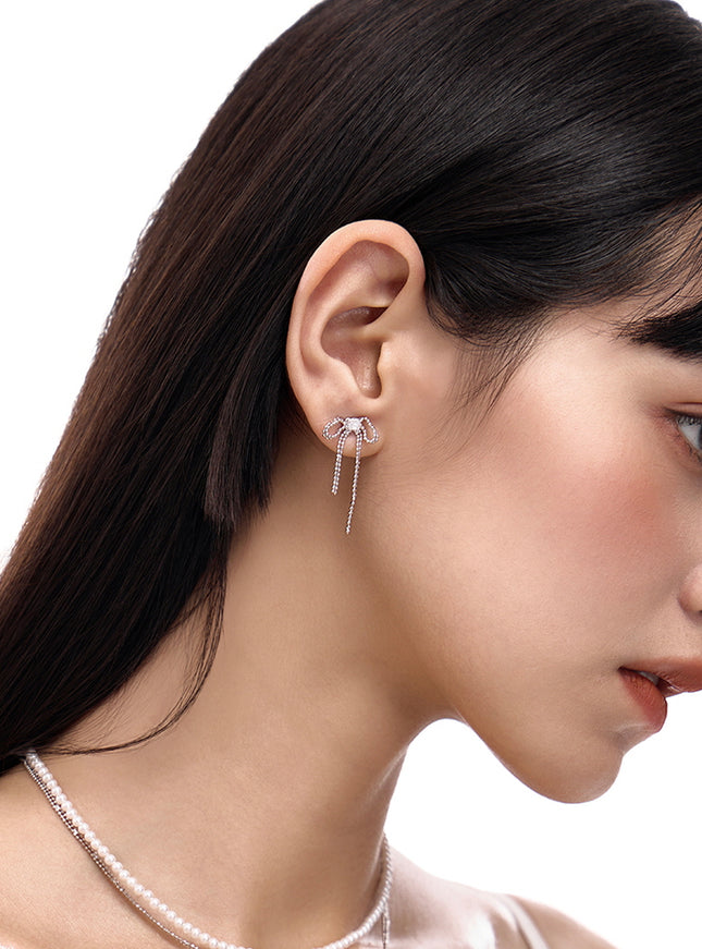 Dainty Ribbon Stud Earrings