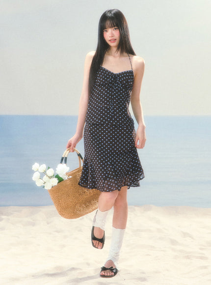 Polka Dot Sheer Top & Skirt Set