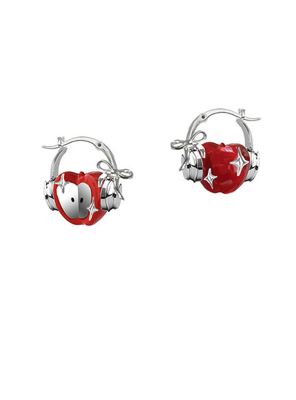 Beatcore Apple Hoop Earrings