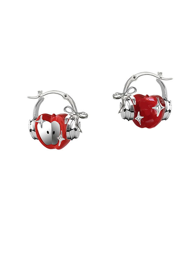 Beatcore Apple Hoop Earrings