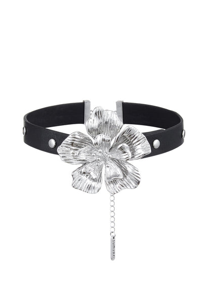 Silver Orchid Choker