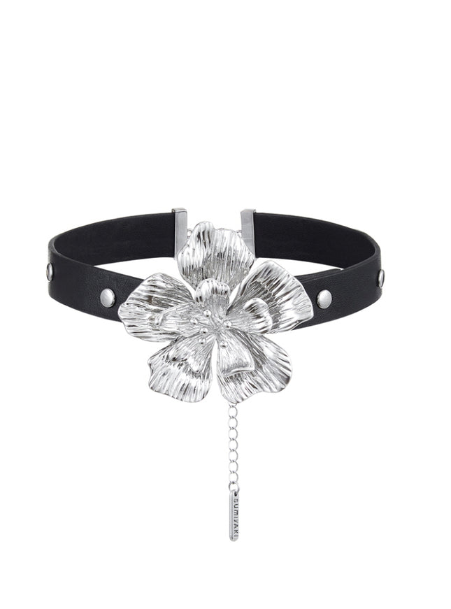Silver Orchid Choker