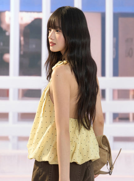 Tie-Neck Sleeveless Blouse