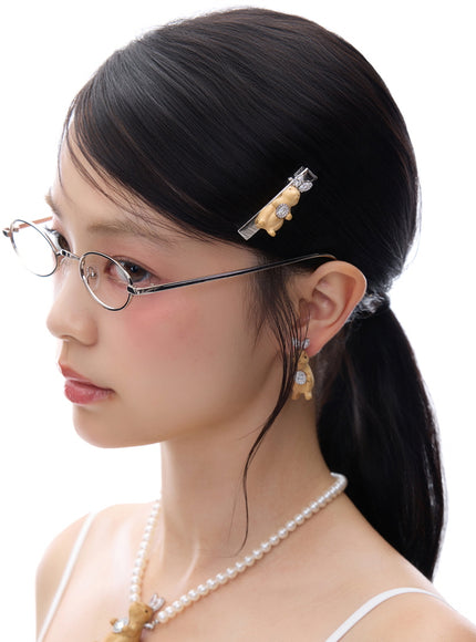 Crystal Bunny Hair Clip