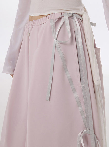 Button Wide Leg Pants