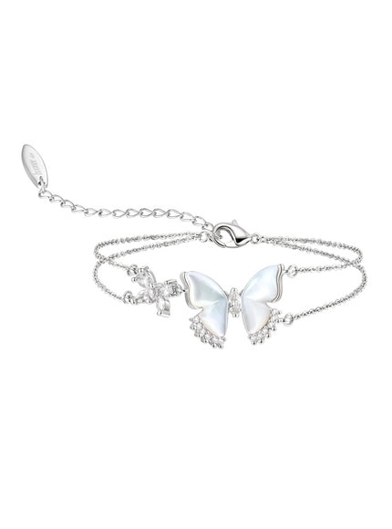 Mother-of-Pearl Butterfly Chain Bracelet