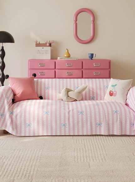 Sweet Bow Pastel Sofa Cover