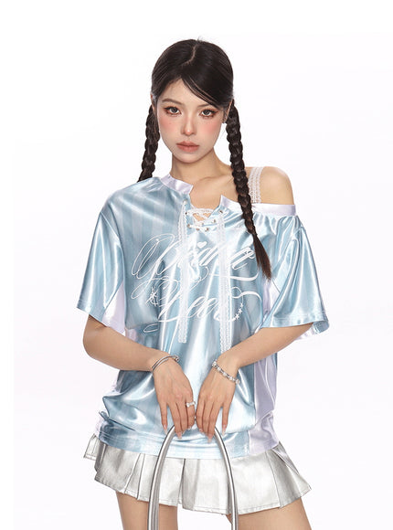 Metallic Off-Shoulder Top