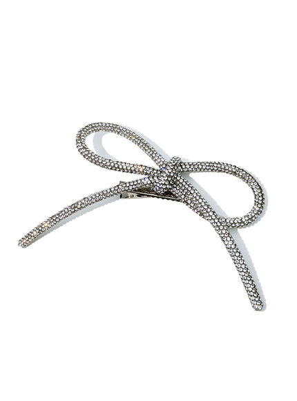 Crystal Loop Bow Hair Clip