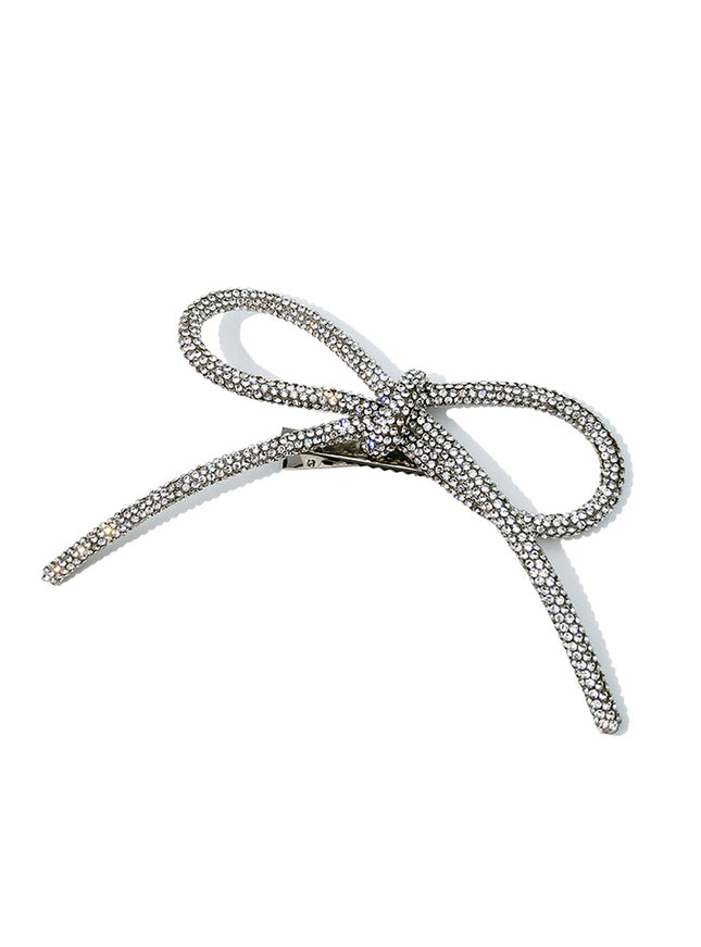 Crystal Loop Bow Hair Clip