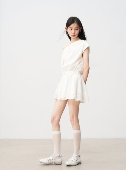 Eyelet Mini Dress