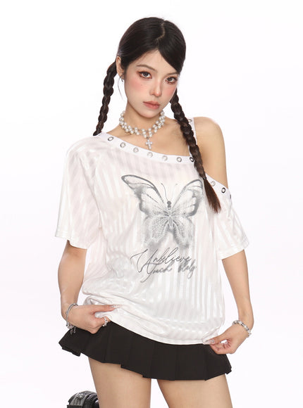 Stud Strap Off-Shoulder Top
