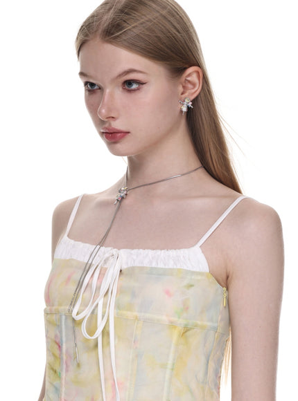 Flower Doll Lariat Necklace