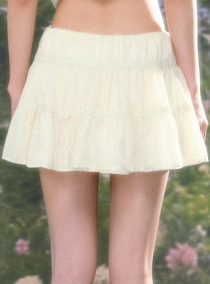 Tiered Ruffle Mini Skirt