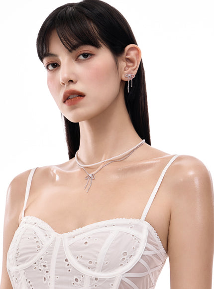 Dainty Ribbon Stud Earrings