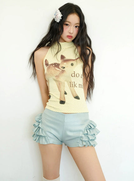 Ruffle Trim Shorts