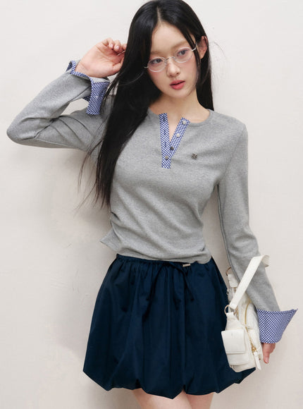 Voluminous Drawstring Bubble Skirt