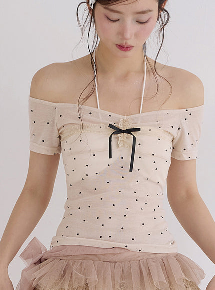 Ribbon Polka Dot T-Shirt