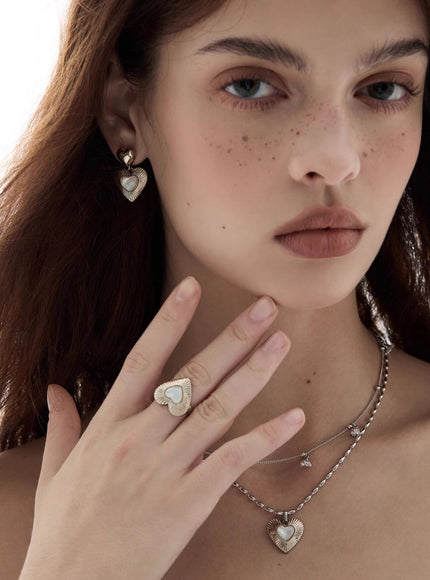 Lueur Heart Open Ring