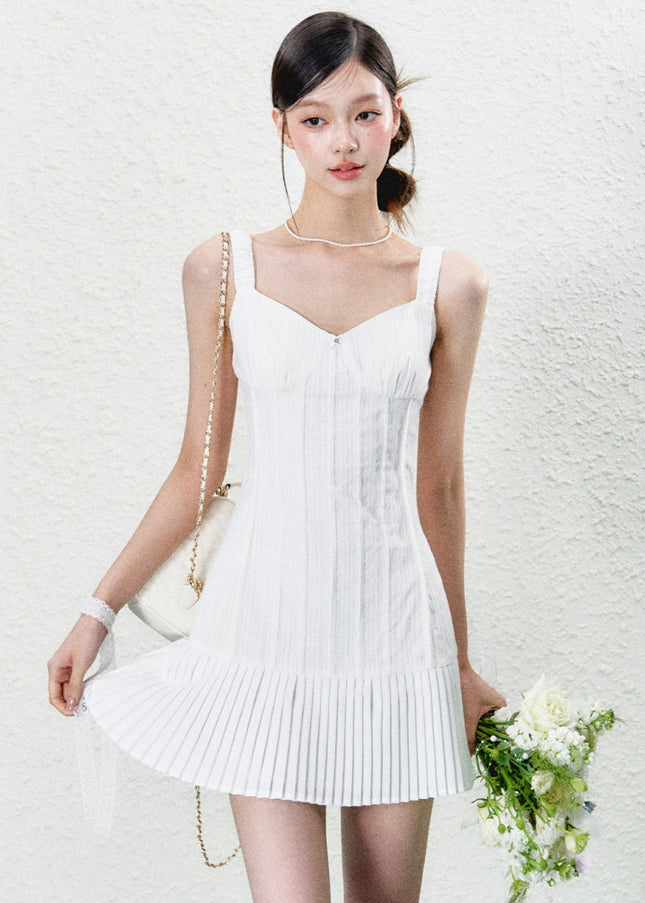 Slim Fit Ribbed Sleeveless Mini Dress